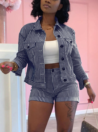 Striped Out Two Piece Set