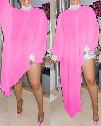 SHEER TRIANGLE CUT DRESS