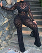 SHEER LEOPARD PRINT JUMPSUIT