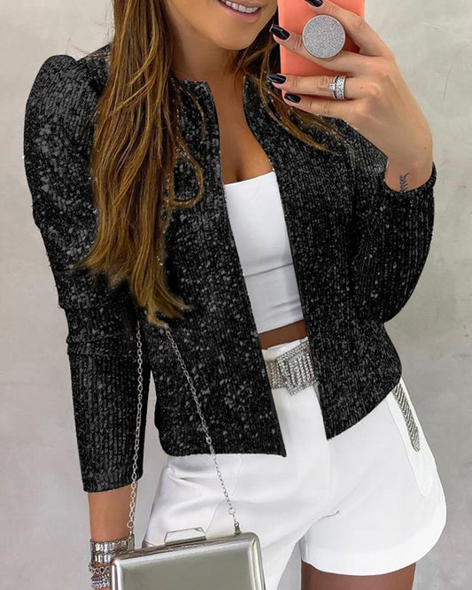 BLACK SEQUIN JACKET